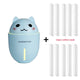3 in 1 320ML USB Air Humidifier Ultrasonic Cool-Mist Adorable Pet Mini Humidifier With LED Light Mini USB Fan