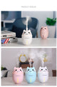 3 in 1 320ML USB Air Humidifier Ultrasonic Cool-Mist Adorable Pet Mini Humidifier With LED Light Mini USB Fan