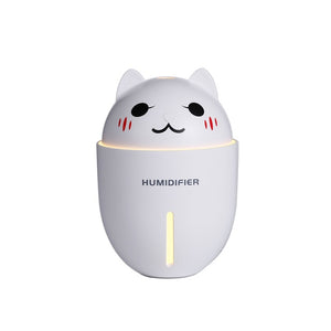 3 in 1 320ML USB Air Humidifier Ultrasonic Cool-Mist Adorable Pet Mini Humidifier With LED Light Mini USB Fan