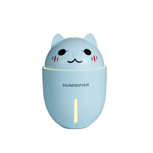 3 in 1 320ML USB Air Humidifier Ultrasonic Cool-Mist Adorable Pet Mini Humidifier With LED Light Mini USB Fan