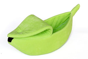 Banana Cat Bed House Cute Banana Puppy Cushion Kennel Warm soft Pet bet cat Supplies Mat Beds for Cats Kittens