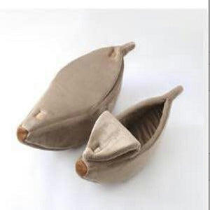 Banana Cat Bed House Cute Banana Puppy Cushion Kennel Warm soft Pet bet cat Supplies Mat Beds for Cats Kittens