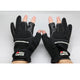 Leather gloves for fishing glove three figner